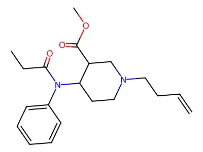 Methyl 1-(3-butenyl)-4-((1-oxopropyl)phenylamino)-3-piperidinecarboxylate structure