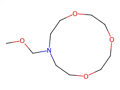 10-(Methoxymethyl)-1,4,7-trioxa-10-azacyclododecane structure