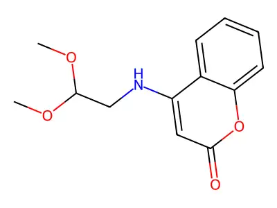 4-[(2,2-dimethoxyethyl)amino]-2H-chromen-2-one structure