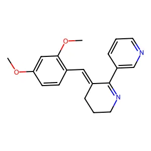 (3E)-3-((2,4-Dimethoxyphenyl)methylene)-3,4,5,6-tetrahydro-2,3'-bipyridine structure