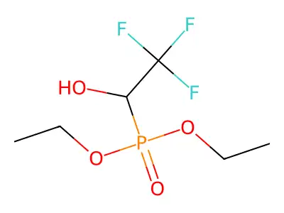 Diethyl (2,2,2-trifluoro-1-hydroxyethyl)phosphonate structure