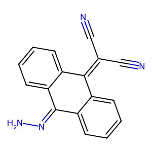 Propanedinitrile, (10-hydrazono-9(10H)-anthracenylidene)- structure