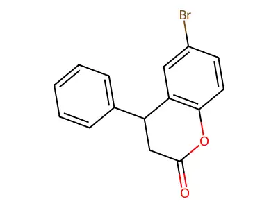6-Bromo-3,4-dihydro-4-phenyl-2H-1-benzopyran-2-one structure