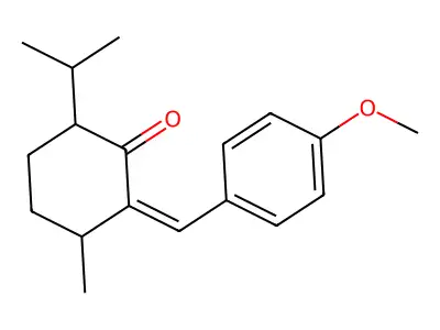 (2Z)-2-[(4-methoxyphenyl)methylidene]-3-methyl-6-propan-2-ylcyclohexan-1-one structure
