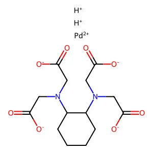 Palladium cyclohexanediaminetetraacetic acid structure