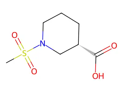 1-Methanesulfonylpiperidine-3-carboxylic acid structure
