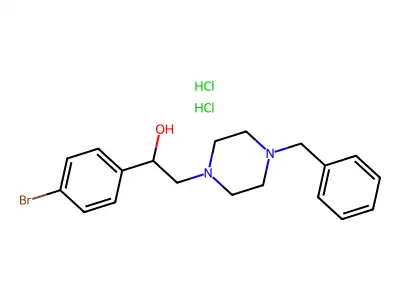 1-Piperazineethanol, alpha-(4-bromophenyl)-4-(phenylmethyl)-, dihydrochloride structure