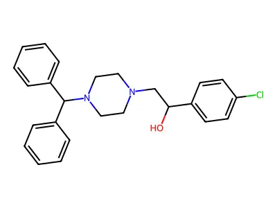 2-(4-Benzhydrylpiperazin-1-yl)-1-(4-chlorophenyl)ethanol structure