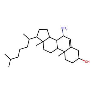 (3beta)-7-Aminocholest-5-en-3-ol structure