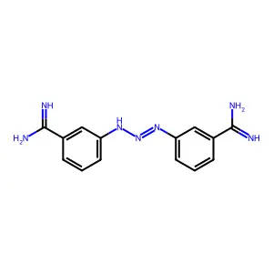 3,3'-(Diazoamino)dibenzamidine structure