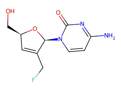 2',3'-Didehydro-2',3'-dideoxy-2'-(fluoromethyl)Cytidine structure