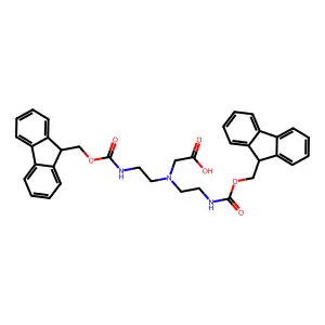 2-[bis[2-(9H-fluoren-9-ylmethoxycarbonylamino)ethyl]amino]acetic acid structure