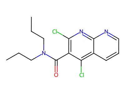 1,8-Naphthyridine-3-carboxamide, 2,4-dichloro-N,N-dipropyl- structure