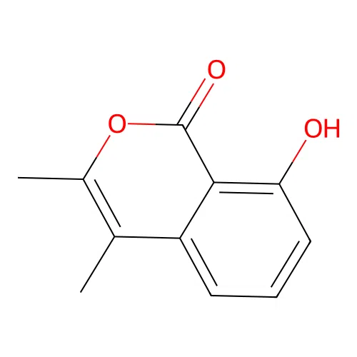 8-Hydroxy-3,4-dimethyl-1H-2-benzopyran-1-one structure
