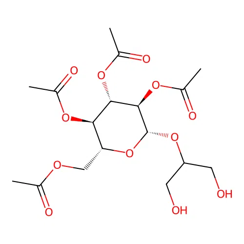 2-(Tetraacetylglucosido)glycerol structure