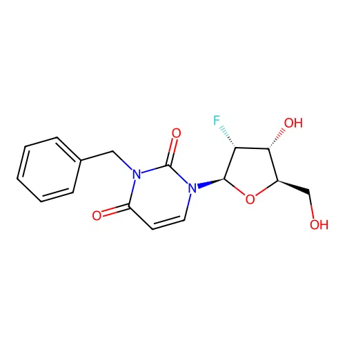 2'-Deoxy-2'-fluoro-3-(phenylmethyl)-Uridine structure