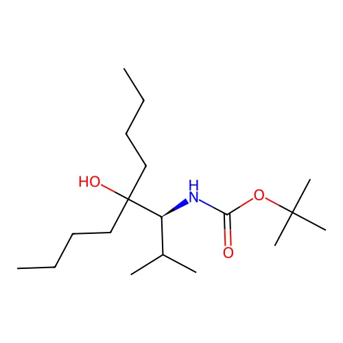 tert-Butyl [(3S)-4-butyl-4-hydroxy-2-methyloctan-3-yl]carbamate structure
