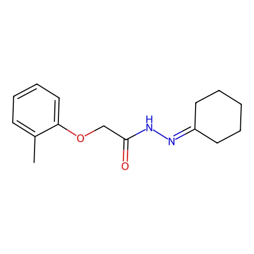 N'-Cyclohexylidene-2-(2-methylphenoxy)acetohydrazide structure
