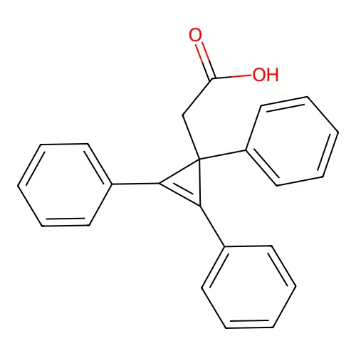 (1,2,3-Triphenyl-2-cyclopropen-1-yl)acetic acid structure