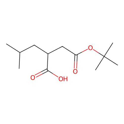 2-Isobutyl-succinic acid-4-t-butyl ester structure