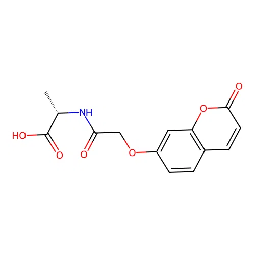 (S)-2-(2-((2-oxo-2H-chromen-7-yl)oxy)acetamido)propanoic acid structure