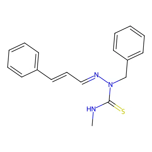 N-Methyl-1-(phenylmethyl)-2-(3-phenyl-2-propen-1-ylidene)hydrazinecarbothioamide structure