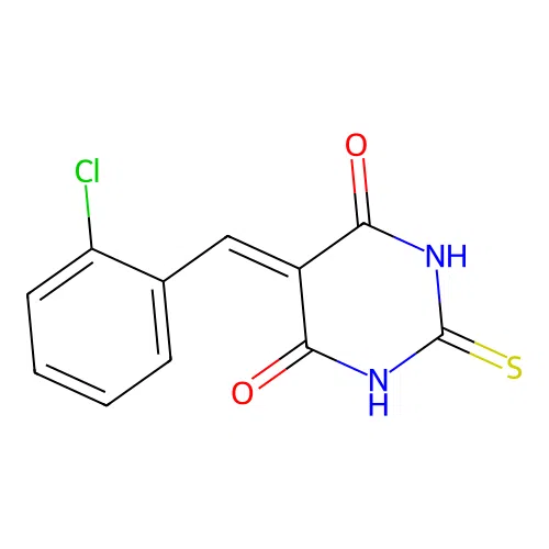 5-(2-Chloro-benzylidene)-2-thioxo-dihydro-pyrimidine-4,6-dione structure