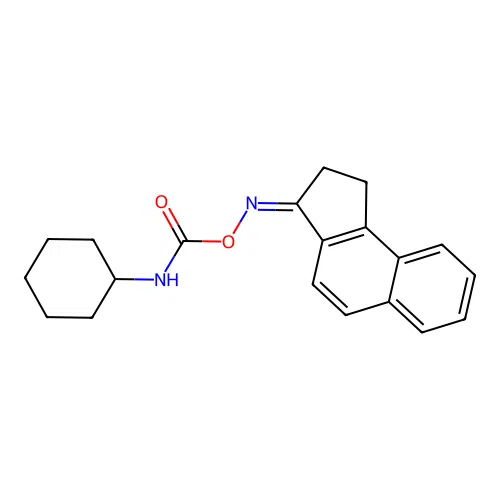 3H-Benz(e)inden-3-one, 1,2-dihydro-, O-((cyclohexylamino)carbonyl)oxime structure