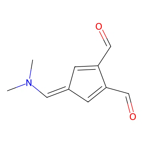 4-[(Dimethylamino)methylene]-2,5-cyclopentadiene-1,2-dicarbaldehyde structure