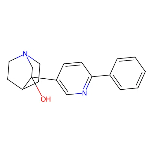 1-Azabicyclo[2.2.2]octan-3-ol, 3-(6-phenyl-3-pyridinyl)- structure