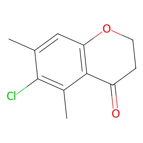6-chloro-5,7-dimethyl-3,4-dihydro-2H-1-benzopyran-4-one structure