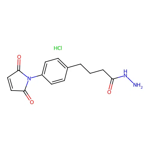 Benzenebutanoic acid, 4-(2,5-dihydro-2,5-dioxo-1H-pyrrol-1-yl)-,hydrazide, monohydrochloride structure