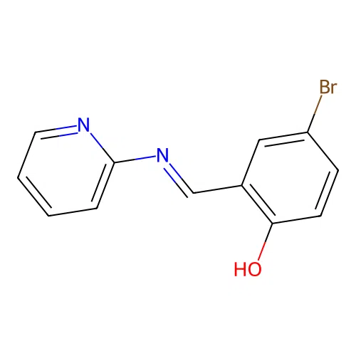 4-Bromo-2-[(2-pyridinylimino)methyl]phenol structure