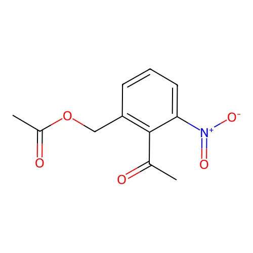 (2-Acetyl-3-nitrophenyl)methyl acetate structure