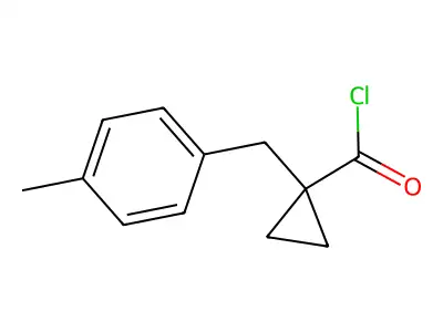1-((p-Tolyl)methyl)cyclopropanecarbonyl chloride structure