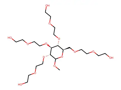 Ethoxylated methyl D-glucoside structure