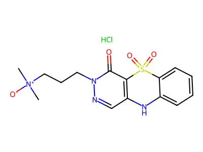 3H-Pyridazino(4,5-b)(1,4)benzothiazin-4(10H)-one, 3-(3-(dimethylamino)propyl)-, N,5,5-trioxide, hydrochloride, hydrate (1:1:2) structure