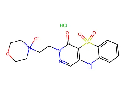 C16H18N4O5S.ClH.1/3H2O structure