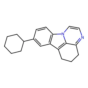 8-Cyclohexyl-5,6-dihydro-4H-pyrazino[3,2,1-jk]carbazole structure