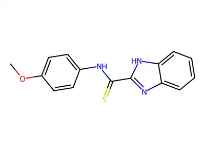 N-(4-methoxyphenyl)-1H-benzimidazole-2-carbothioamide structure