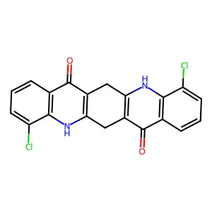 Quino[2,3-b]acridine-7,14-dione, 4,11-dichloro-5,6,12,13-tetrahydro- structure