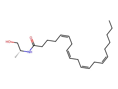 N-(1-hydroxypropan-2-yl)icosa-5,8,11,14-tetraenamide structure