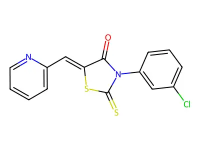 3-(3-Chlorophenyl)-5-(2-pyridylmethylene)-2-thioxo-1,3-thiazolidin-4-one structure