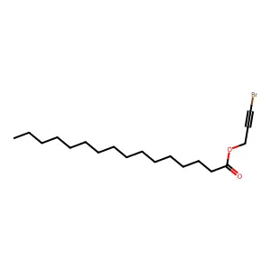 Hexadecanoic acid, (3-bromoprop-2-ynyl) ester structure