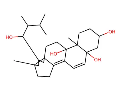 18,22-Cycloergosta-6,8(14)-diene-3,5,9,23-tetrol structure