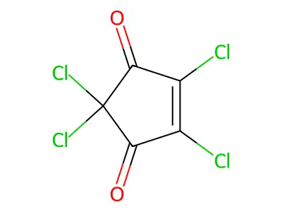 2,2,4,5-Tetrachloro-4-cyclopentene-1,3-dione structure