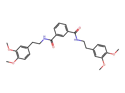 1-N,3-N-bis[2-(3,4-dimethoxyphenyl)ethyl]benzene-1,3-dicarboxamide structure