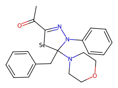 1-(5-(4-Morpholinyl)-4-phenyl-5-(phenylmethyl)-4,5-dihydro-1,3,4-selenadiazol-2-yl)ethanone structure