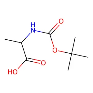 Tert-butoxycarbonylalanine structure