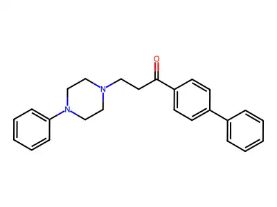 1-(1,1'-Biphenyl)-4-YL-3-(4-phenyl-1-piperazinyl)-1-propanone structure
